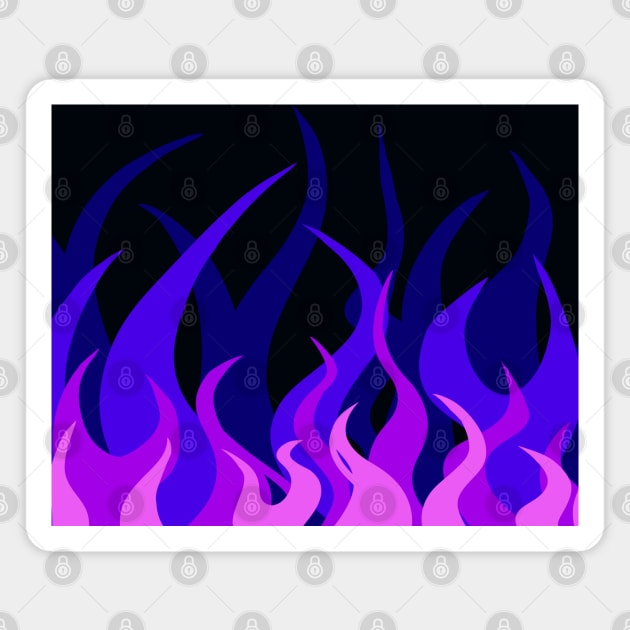 Blue Flames Magnet by VazMas Design